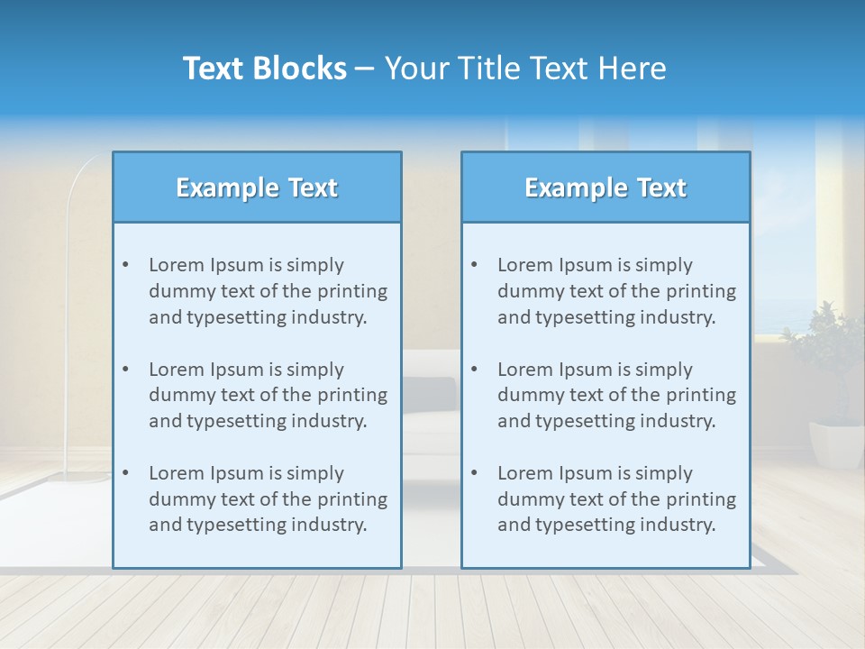 Yellow Furniture Stucco PowerPoint Template