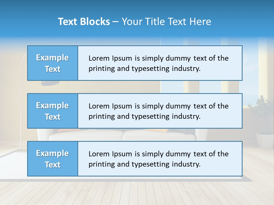 Yellow Furniture Stucco PowerPoint Template