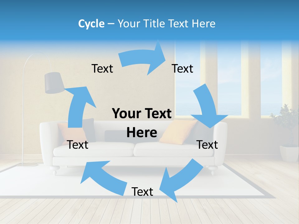 Yellow Furniture Stucco PowerPoint Template