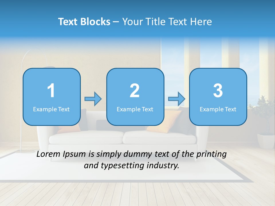 Yellow Furniture Stucco PowerPoint Template