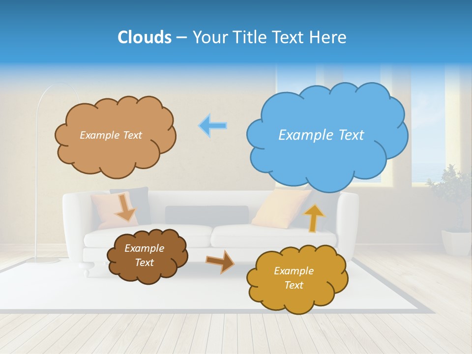 Yellow Furniture Stucco PowerPoint Template