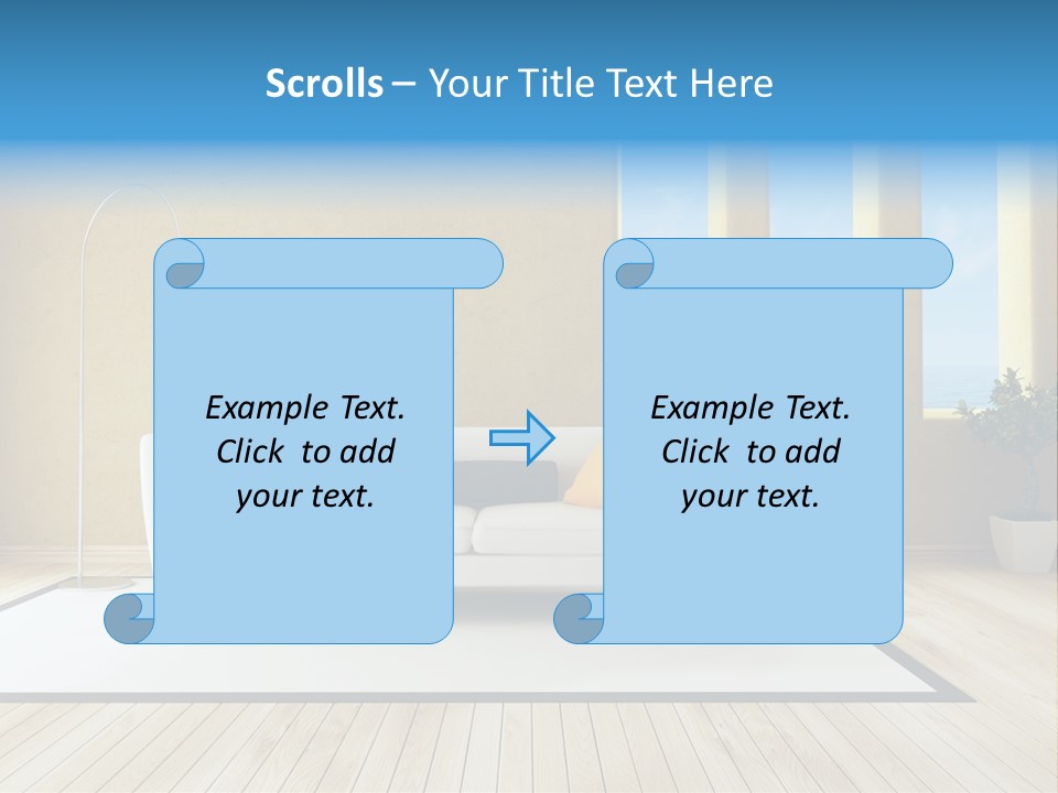 Yellow Furniture Stucco PowerPoint Template