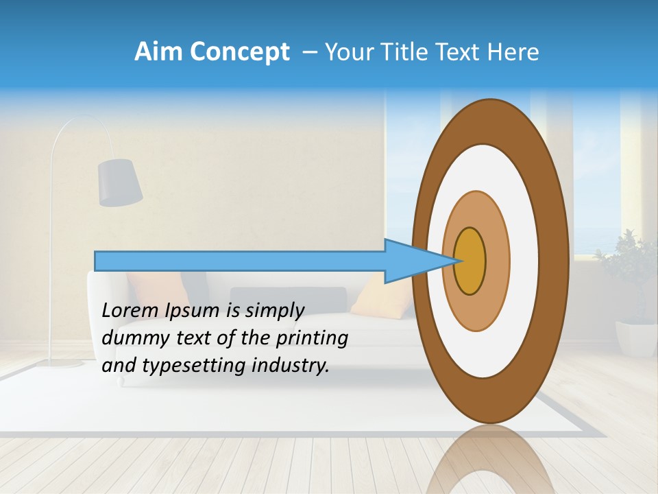 Yellow Furniture Stucco PowerPoint Template