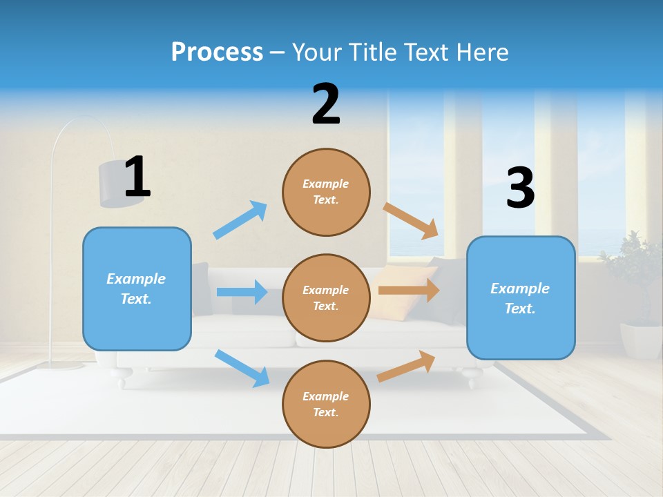 Yellow Furniture Stucco PowerPoint Template