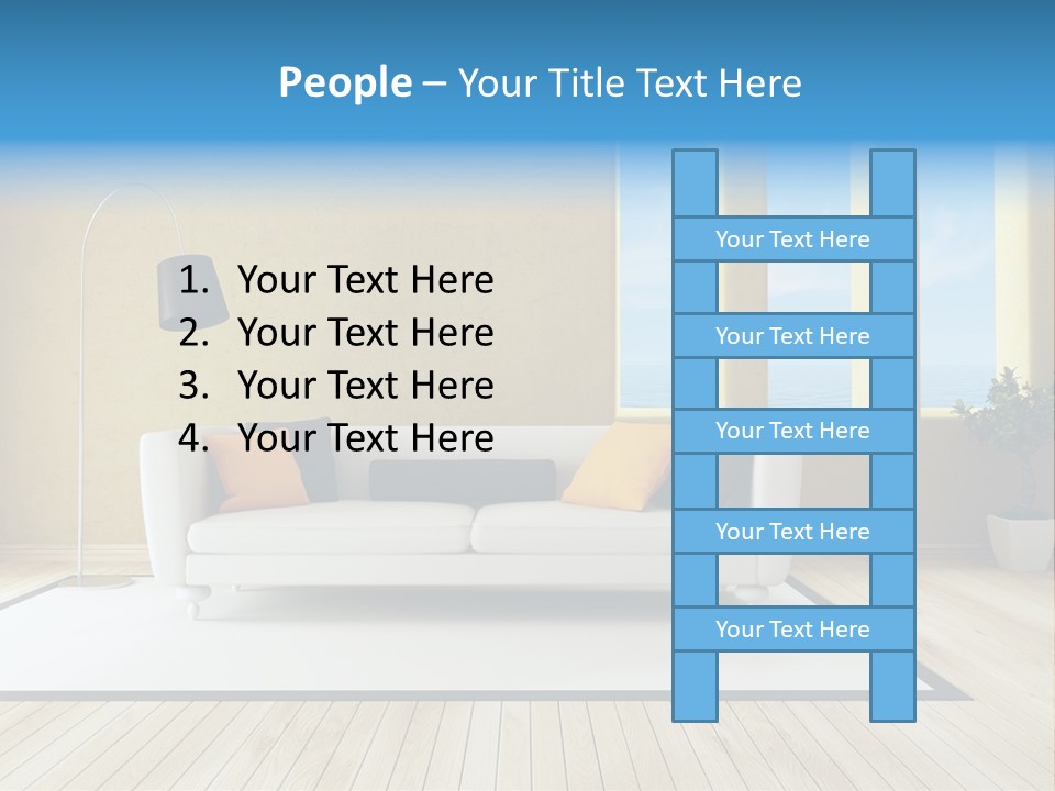 Yellow Furniture Stucco PowerPoint Template
