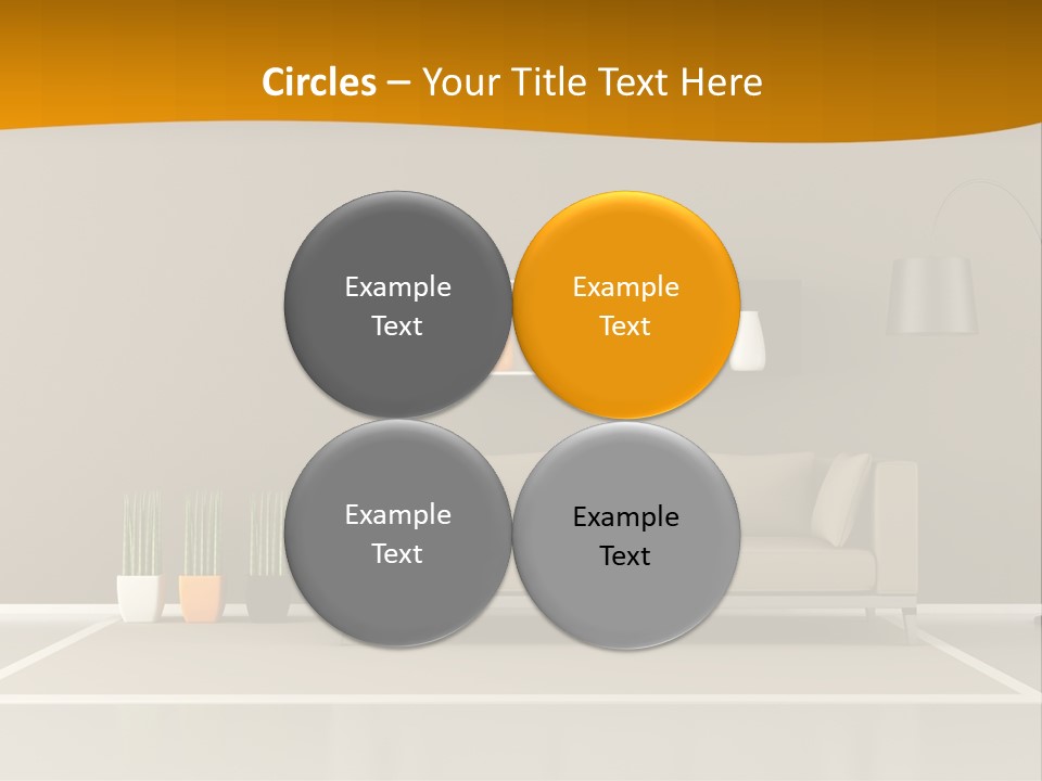 Living Room White PowerPoint Template