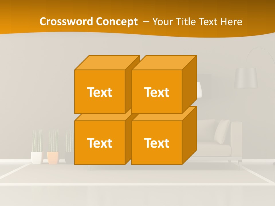 Living Room White PowerPoint Template