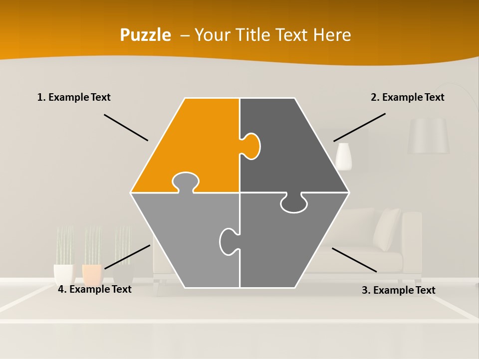 Living Room White PowerPoint Template