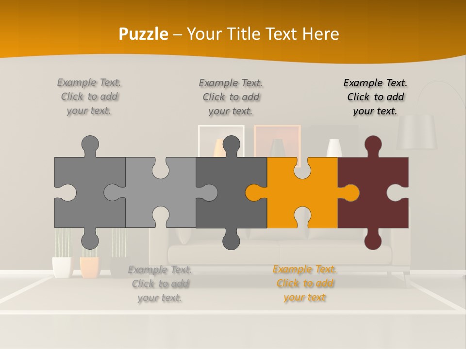 Living Room White PowerPoint Template