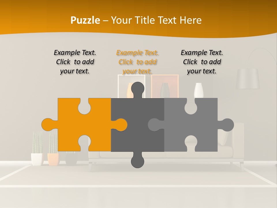 Living Room White PowerPoint Template