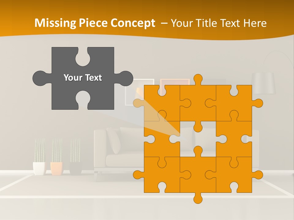 Living Room White PowerPoint Template