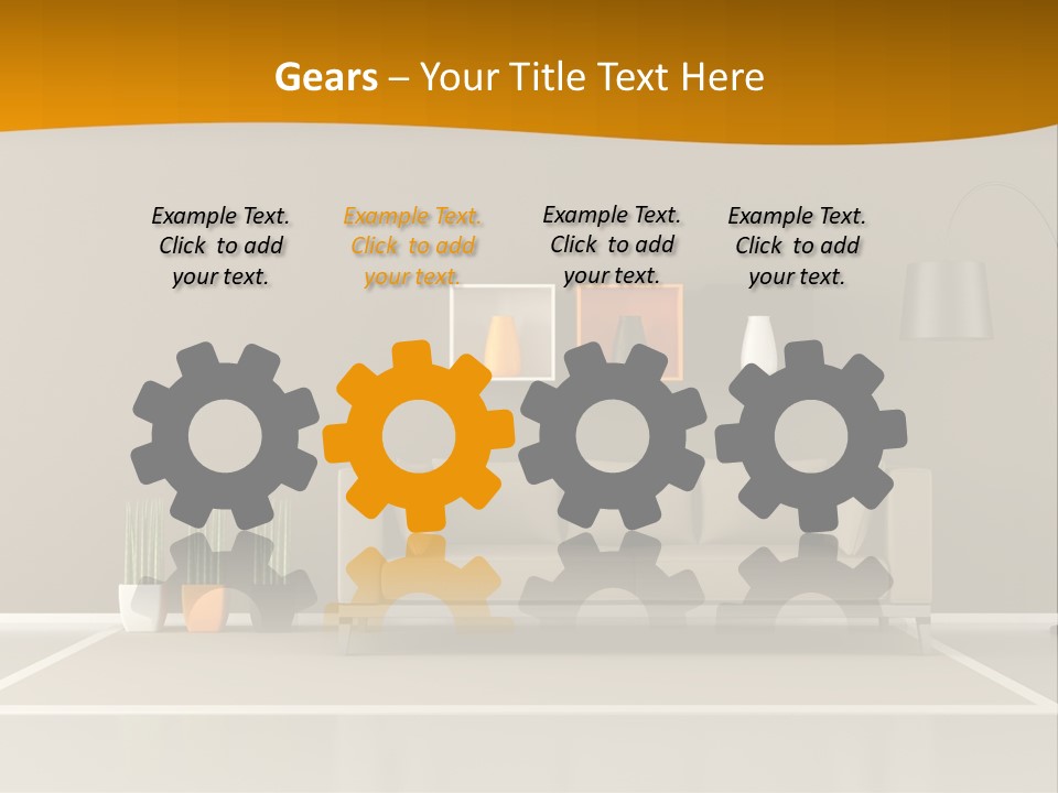 Living Room White PowerPoint Template