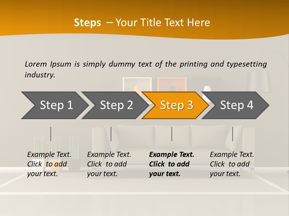 Living Room White PowerPoint Template