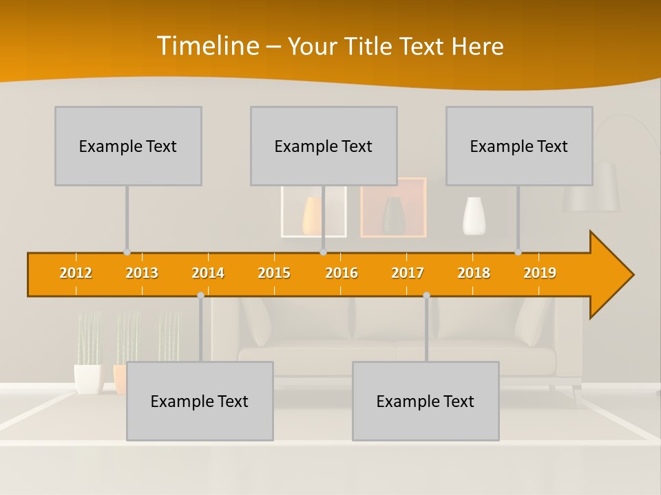 Living Room White PowerPoint Template