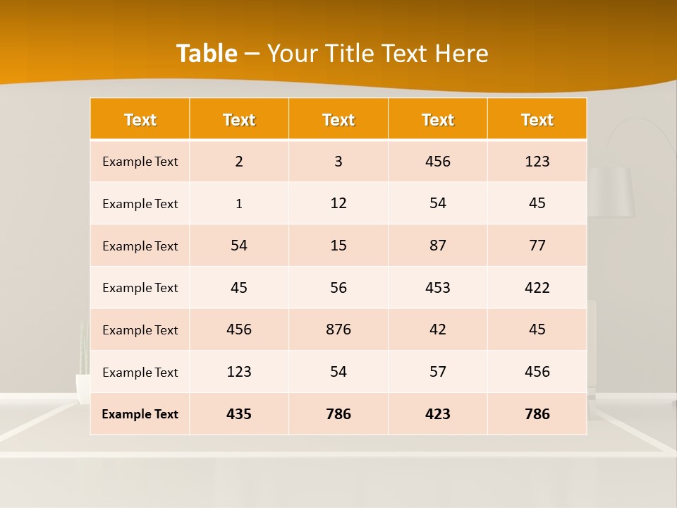 Living Room White PowerPoint Template