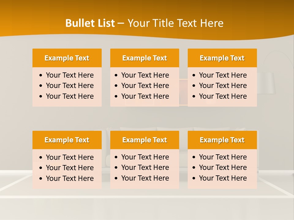 Living Room White PowerPoint Template