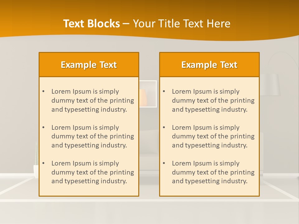 Living Room White PowerPoint Template