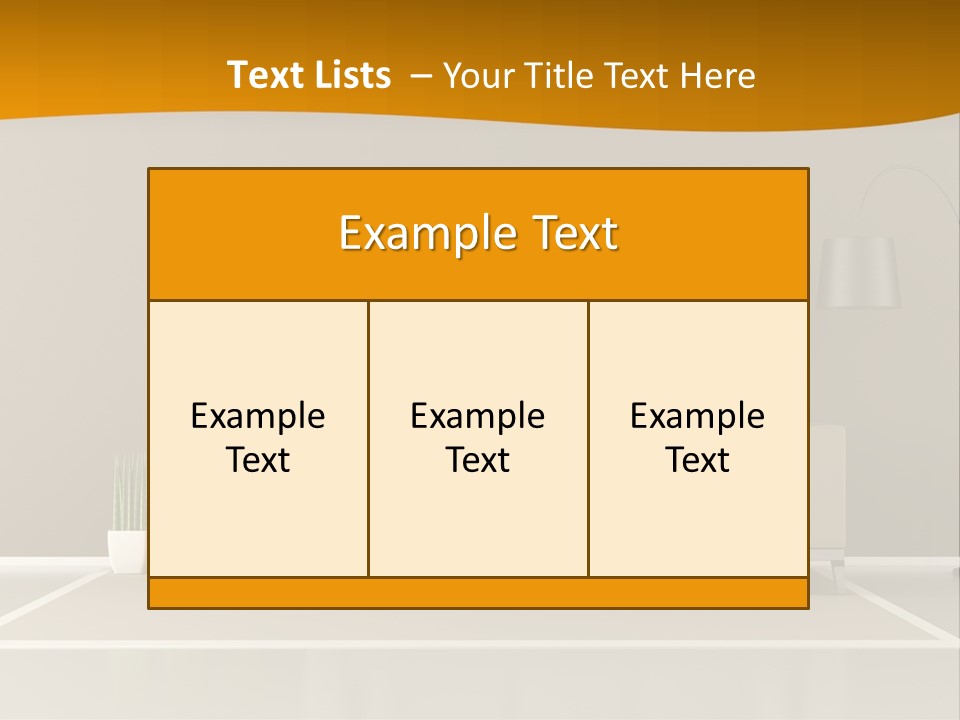 Living Room White PowerPoint Template