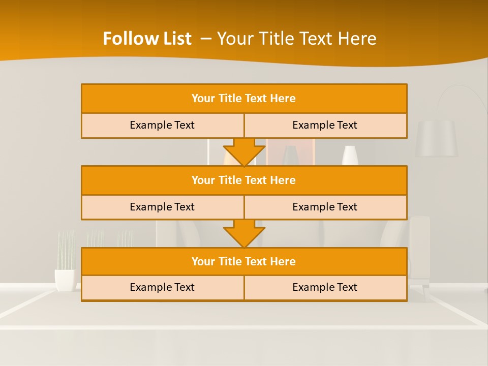 Living Room White PowerPoint Template
