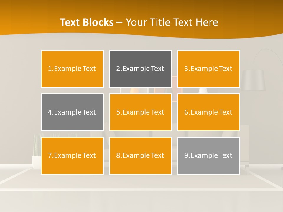 Living Room White PowerPoint Template