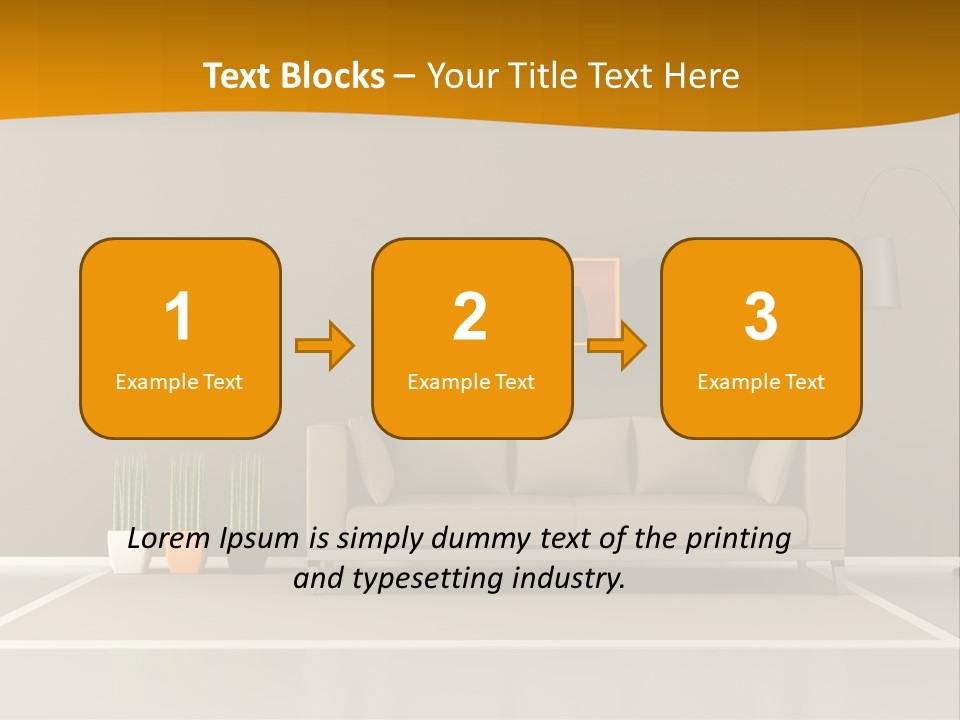 Living Room White PowerPoint Template