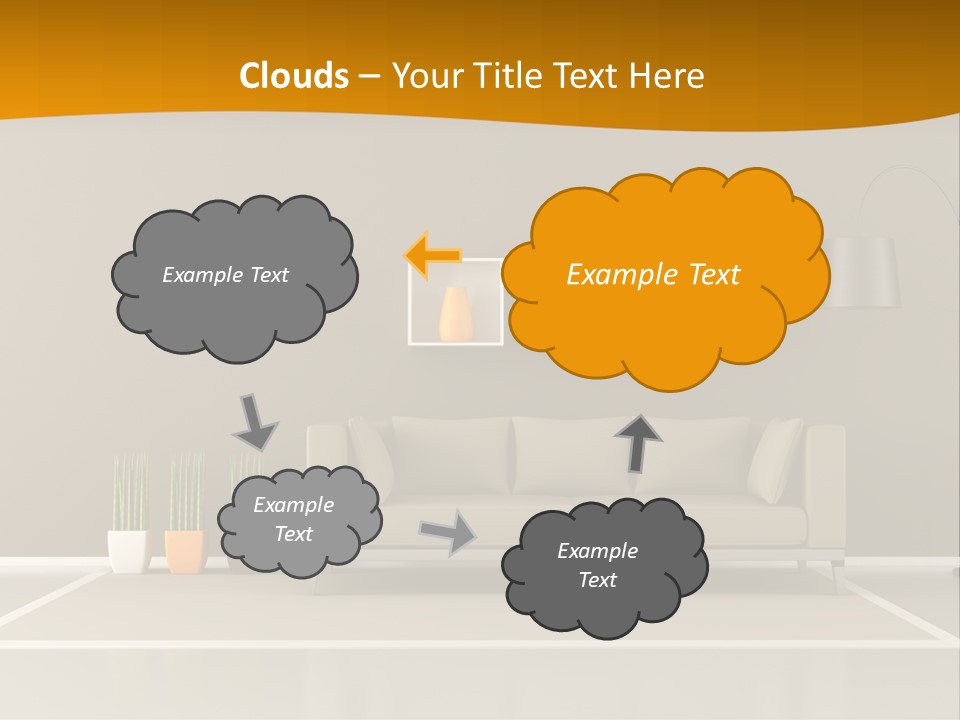Living Room White PowerPoint Template