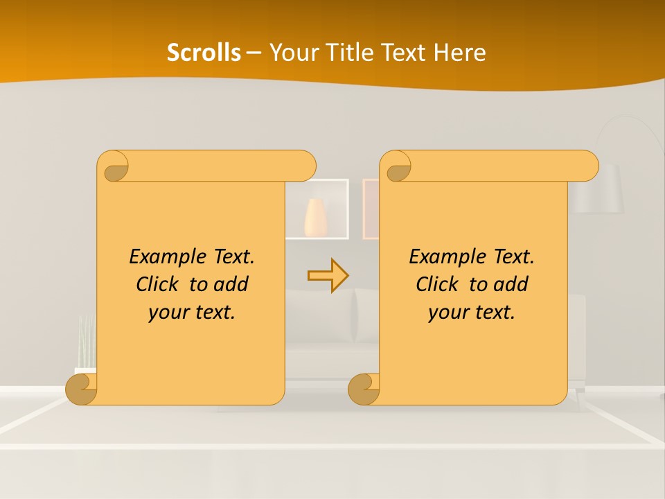 Living Room White PowerPoint Template