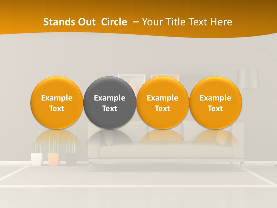 Living Room White PowerPoint Template