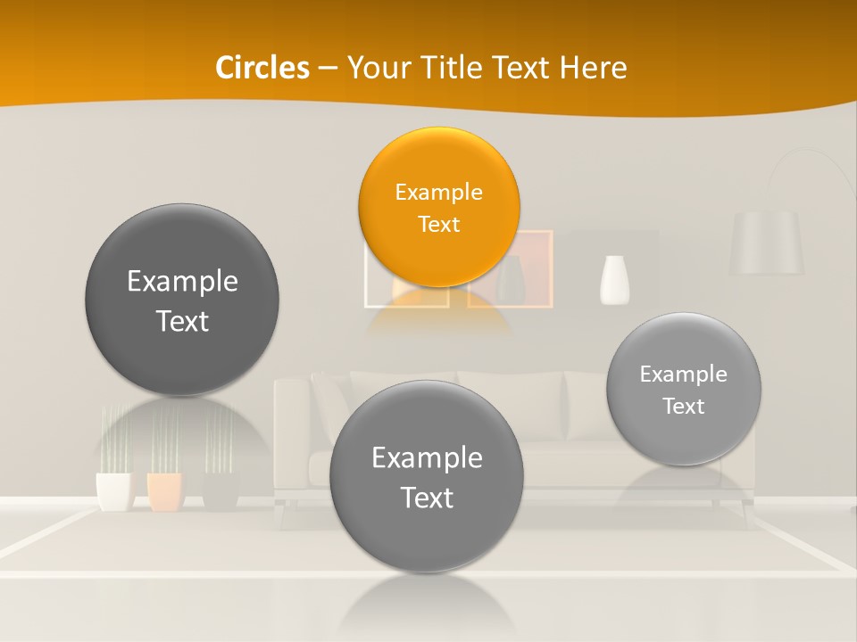 Living Room White PowerPoint Template