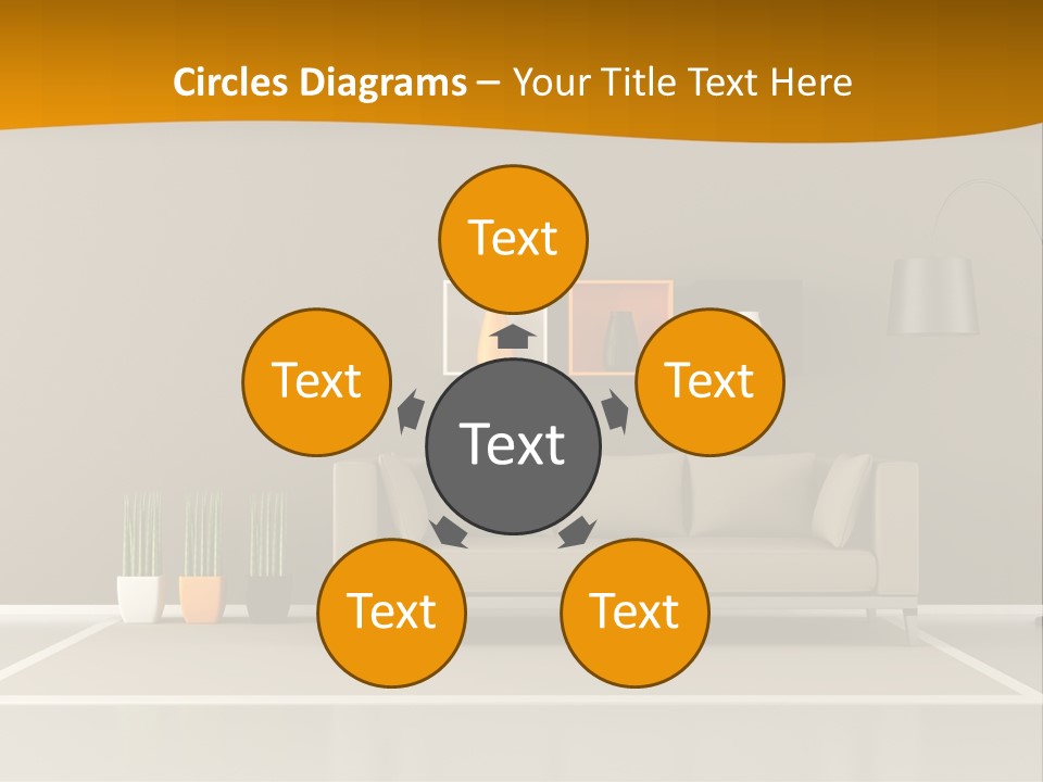 Living Room White PowerPoint Template