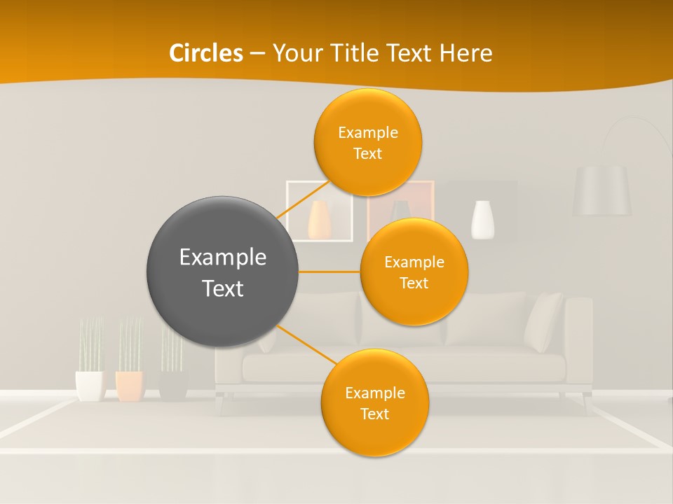 Living Room White PowerPoint Template