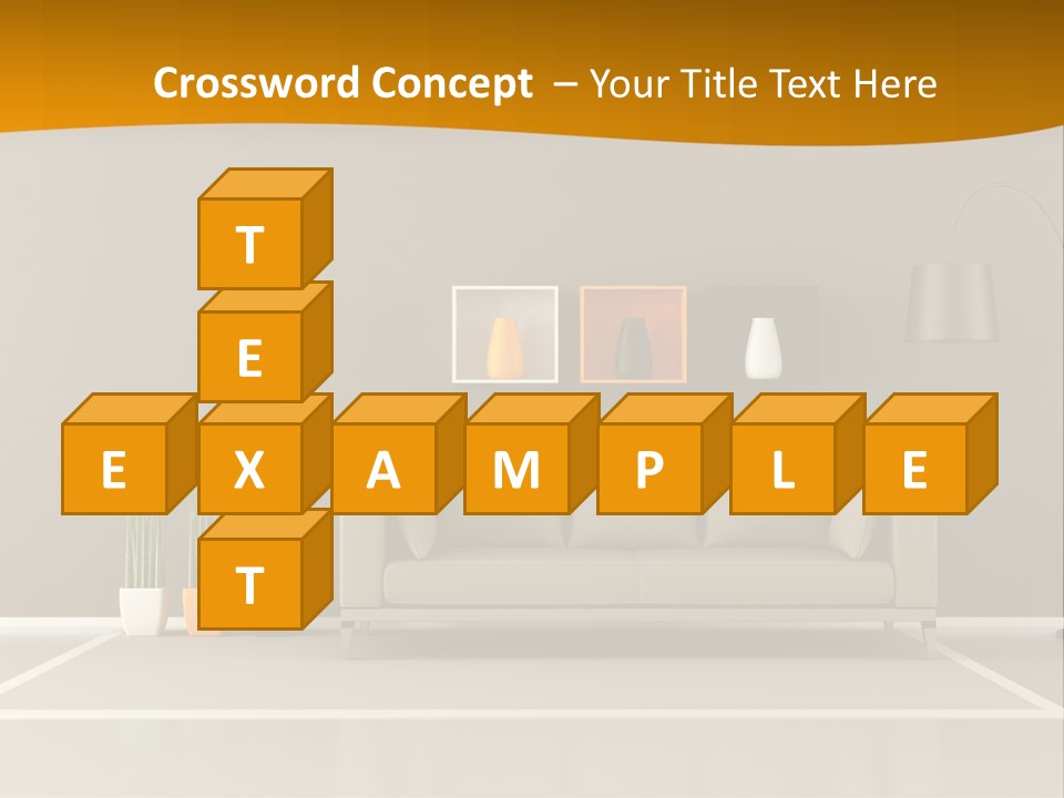 Living Room White PowerPoint Template