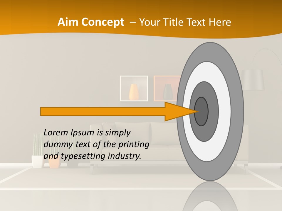 Living Room White PowerPoint Template