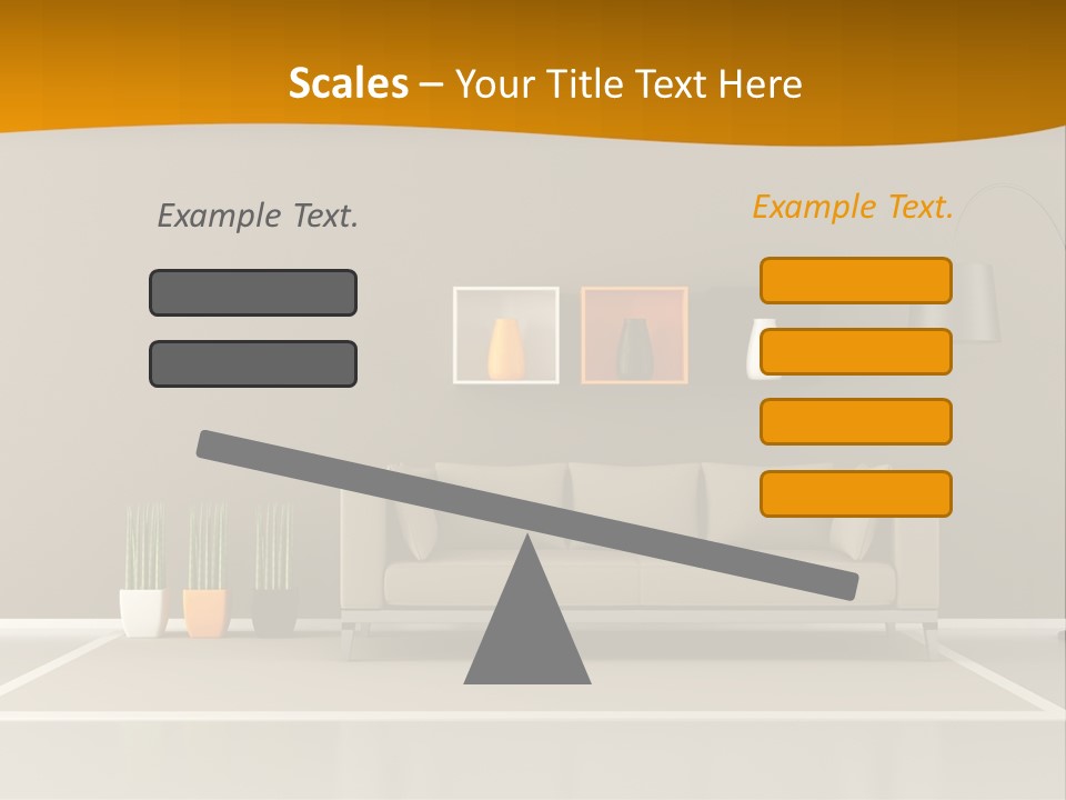 Living Room White PowerPoint Template