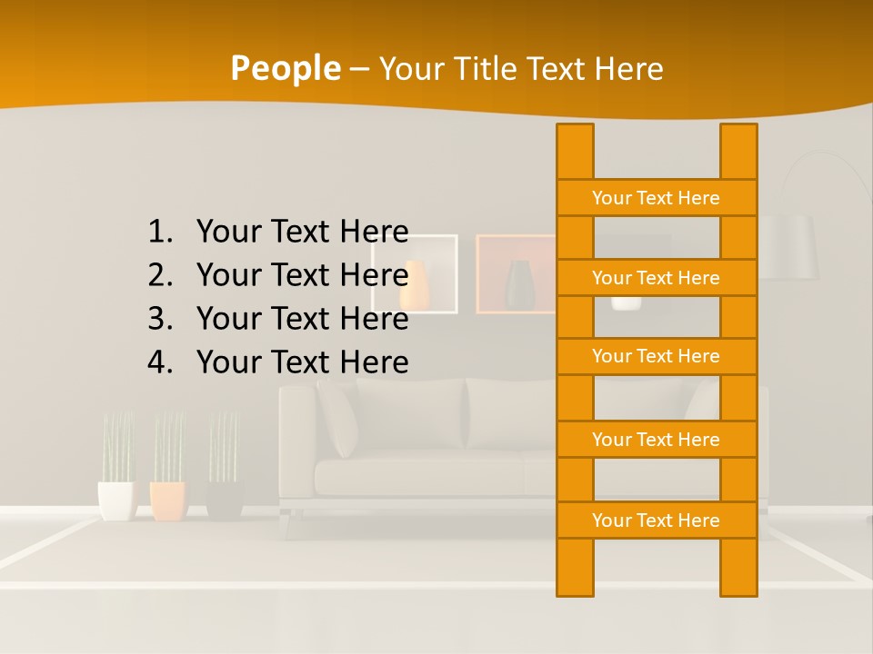 Living Room White PowerPoint Template