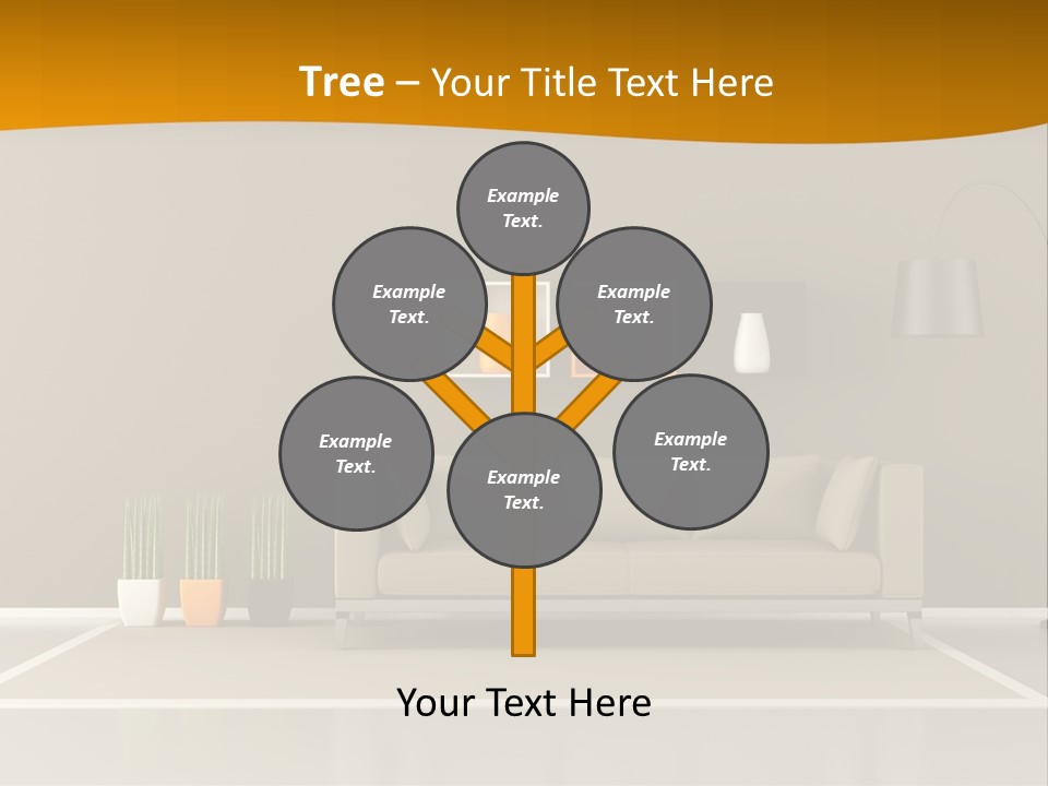 Living Room White PowerPoint Template