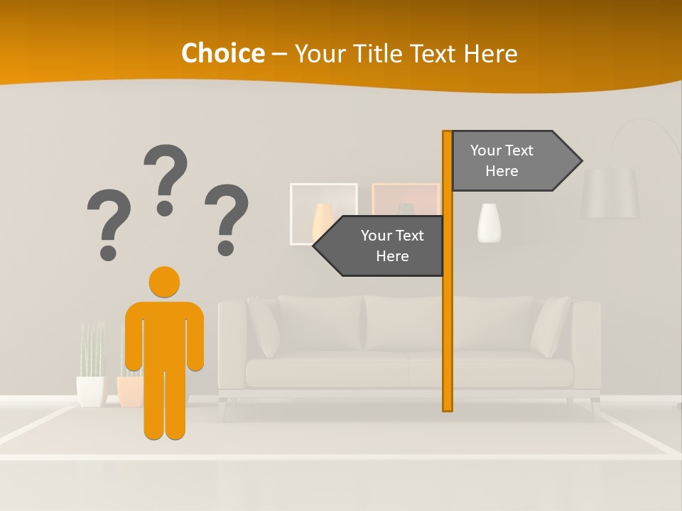 Living Room White PowerPoint Template