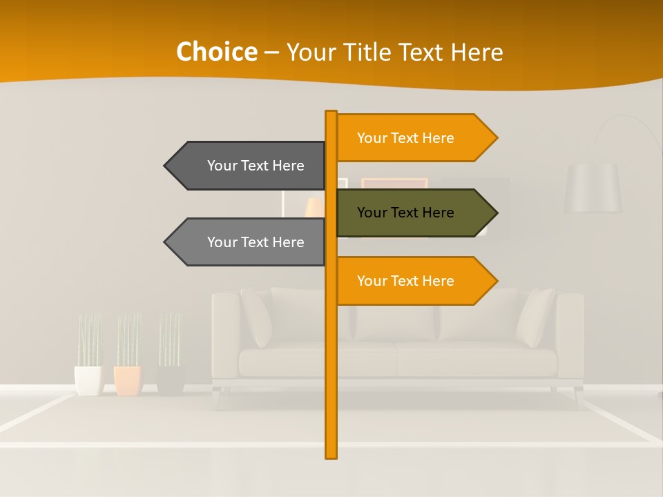 Living Room White PowerPoint Template