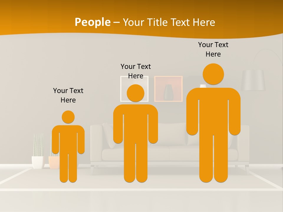 Living Room White PowerPoint Template