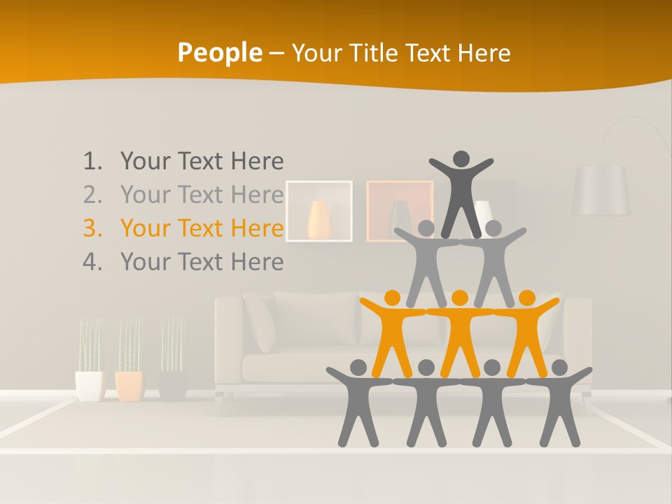 Living Room White PowerPoint Template