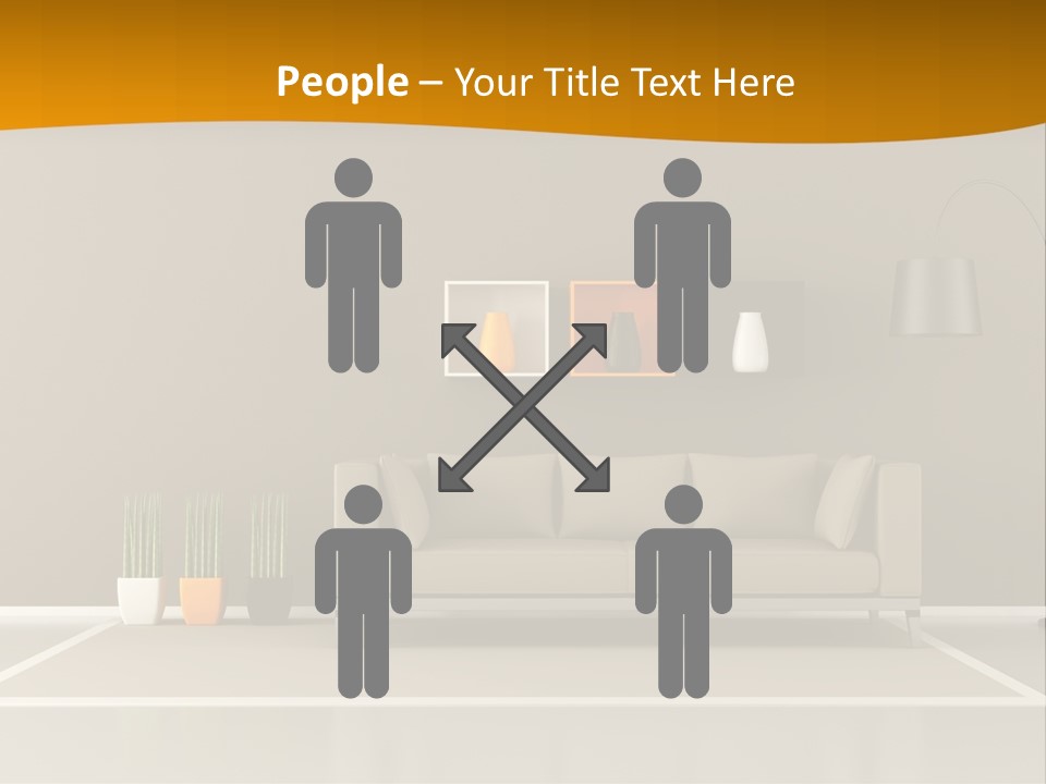 Living Room White PowerPoint Template