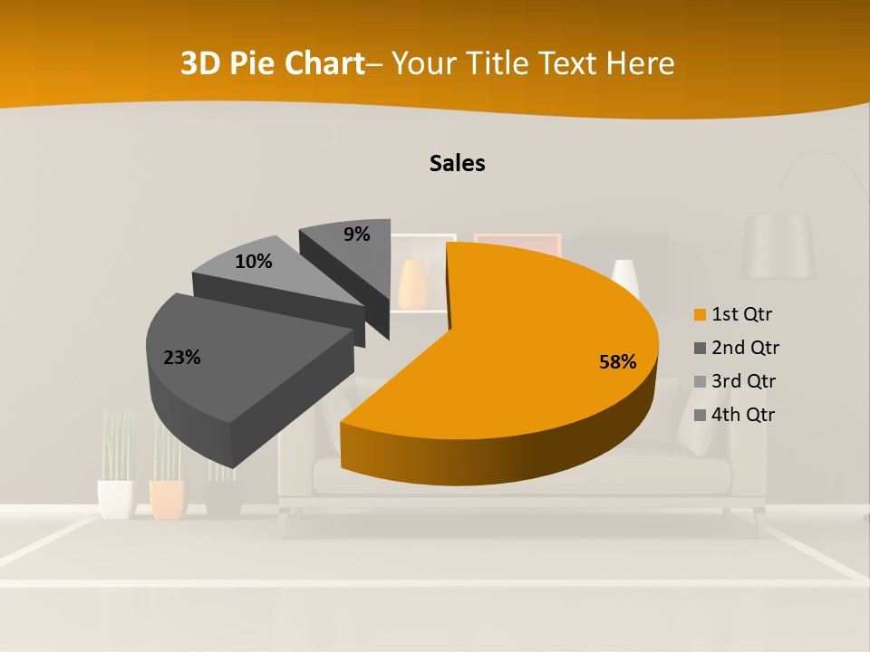 Living Room White PowerPoint Template