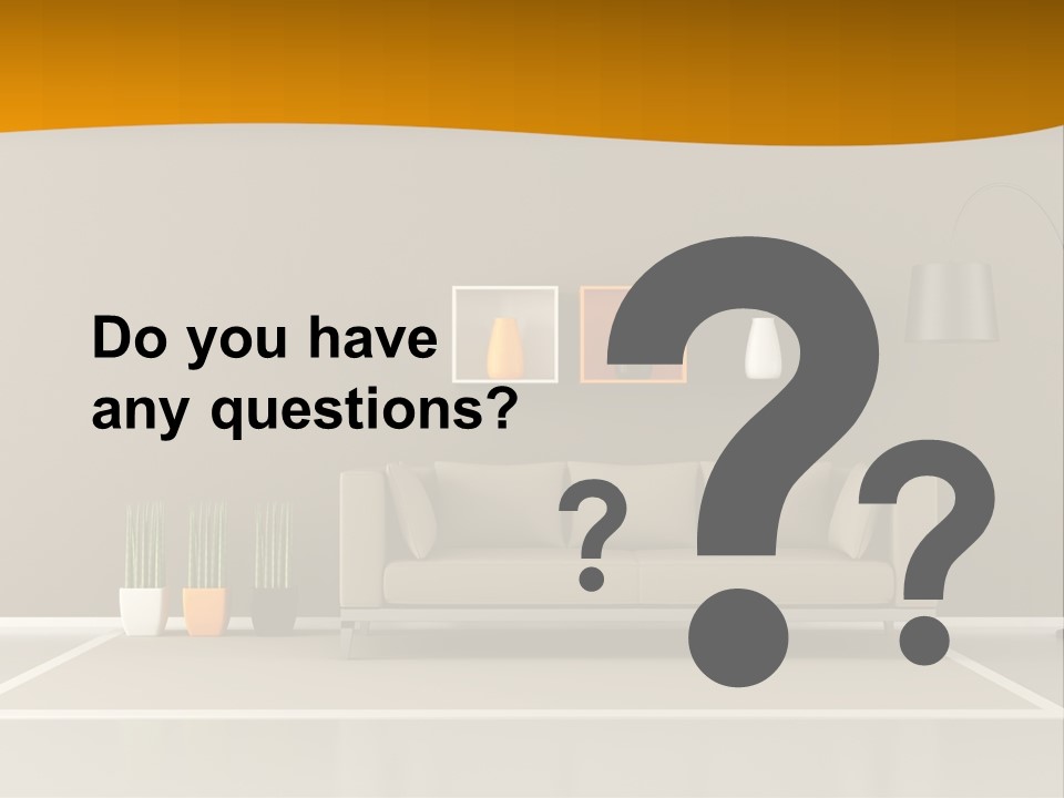 Living Room White PowerPoint Template