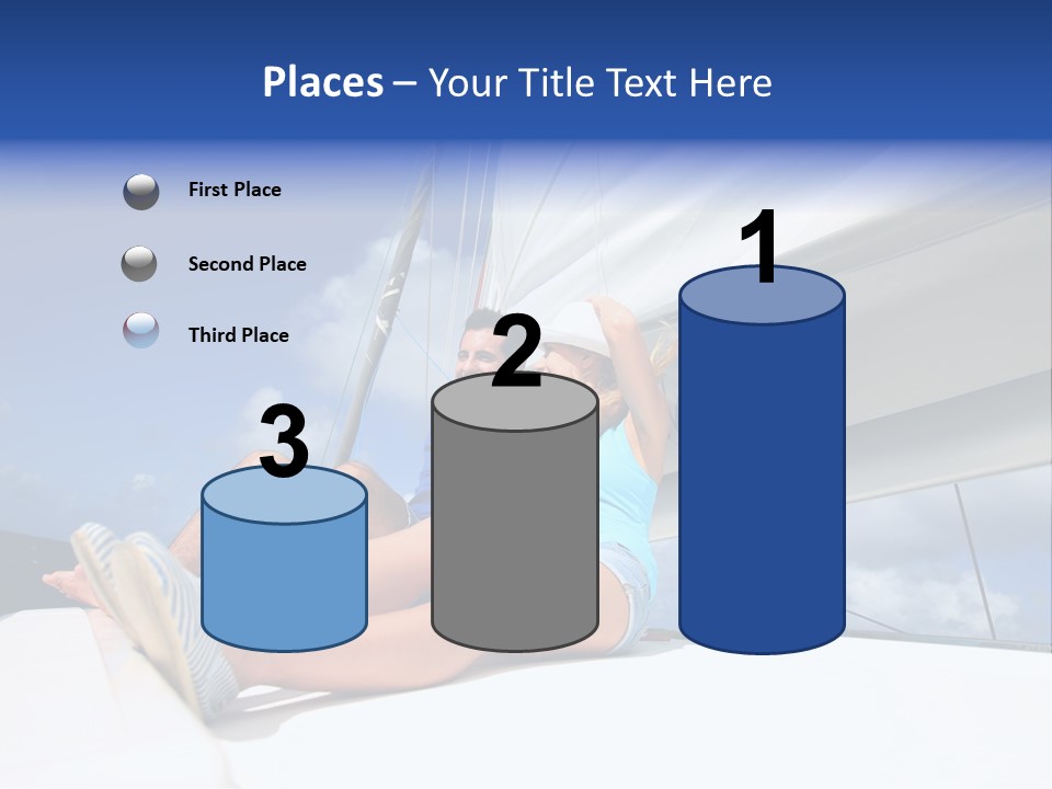 Vessel Sailing Boat Sitting PowerPoint Template