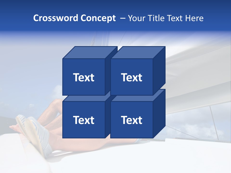 Vessel Sailing Boat Sitting PowerPoint Template