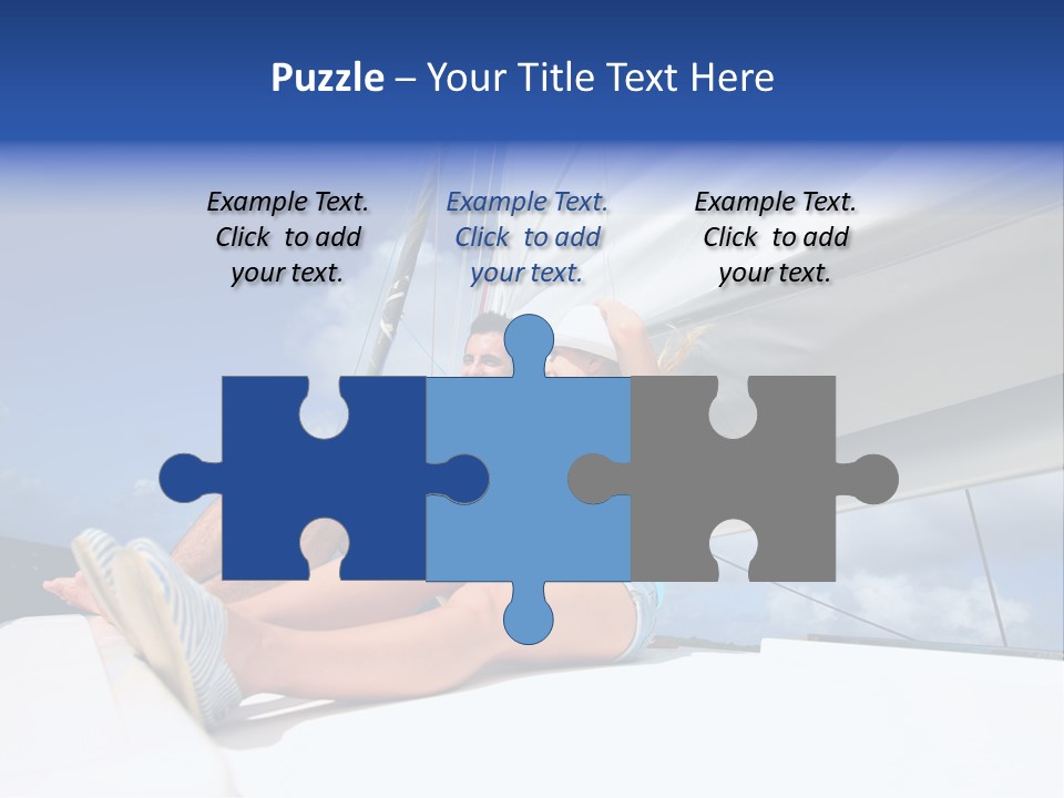 Vessel Sailing Boat Sitting PowerPoint Template