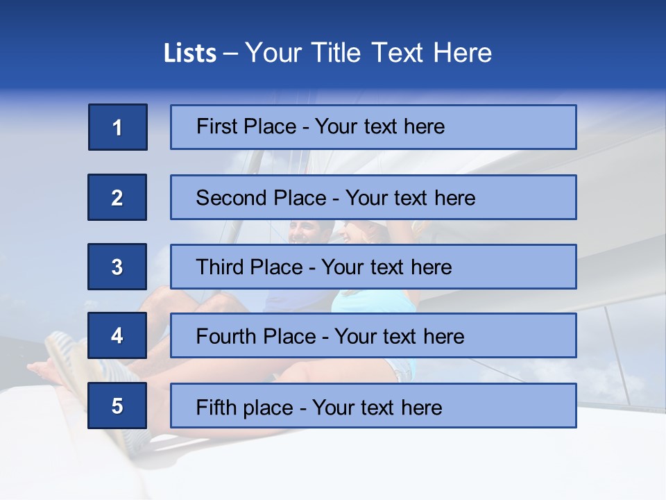 Vessel Sailing Boat Sitting PowerPoint Template