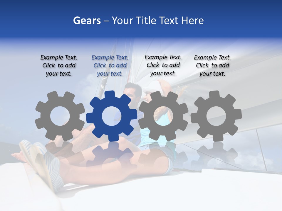 Vessel Sailing Boat Sitting PowerPoint Template