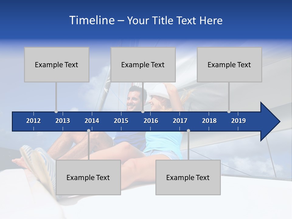 Vessel Sailing Boat Sitting PowerPoint Template