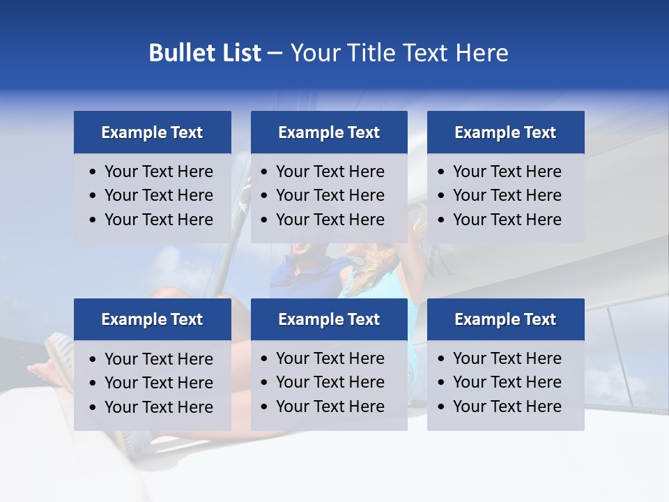 Vessel Sailing Boat Sitting PowerPoint Template